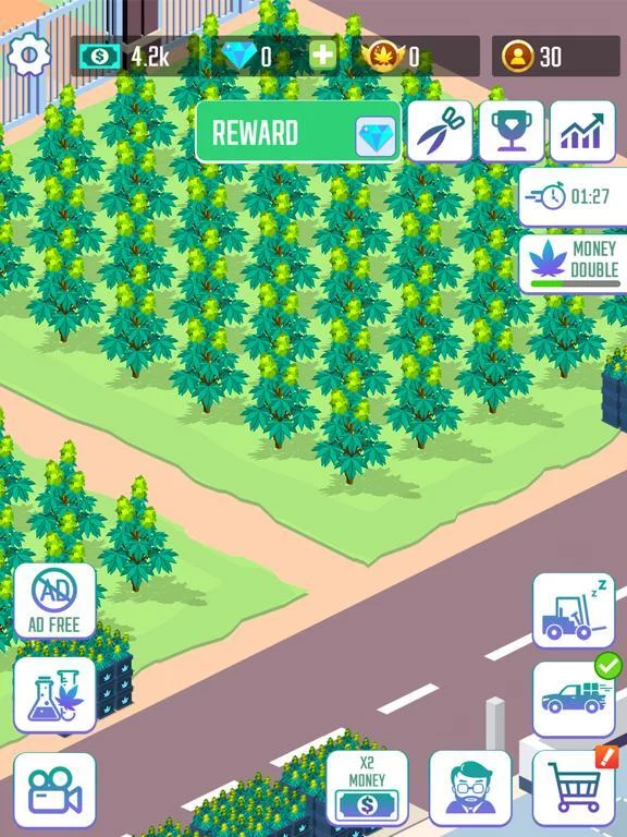 Изображение игры: Idle Weed Inc