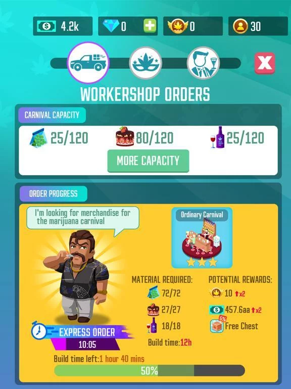 Изображение игры: Idle Weed Inc