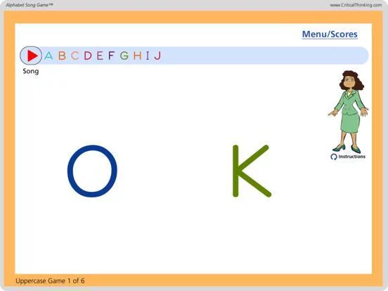 Изображение игры: Alphabet Song Game (Free) - Letter Names and Shapes