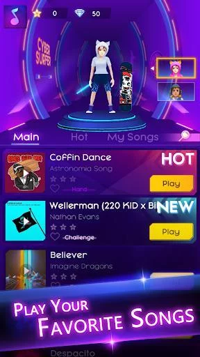 Изображение игры: Cyber Surfer: Beat&Skateboard