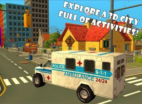 Изображение игры: Ambulance Race & Rescue Adventure Sim 3D