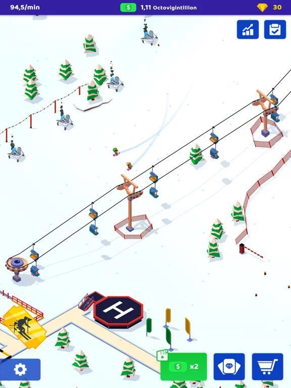 Изображение игры: Ski Resort: Idle Snow Tycoon