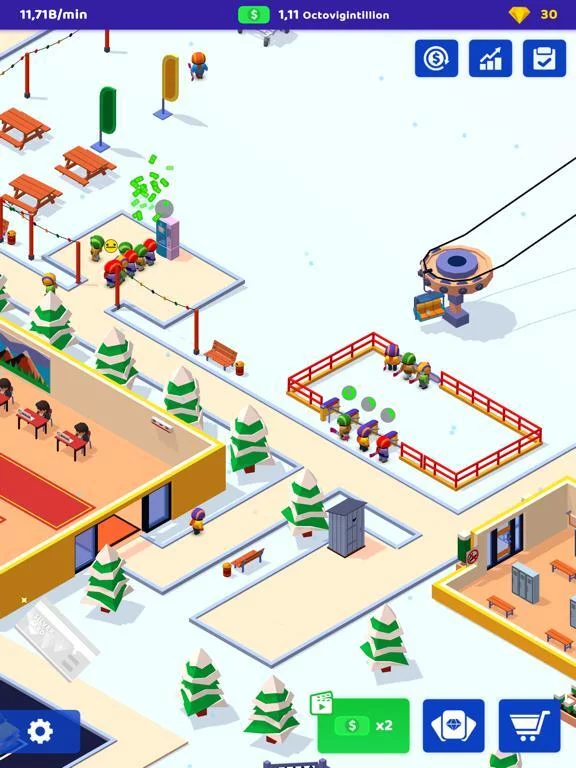 Изображение игры: Ski Resort: Idle Snow Tycoon