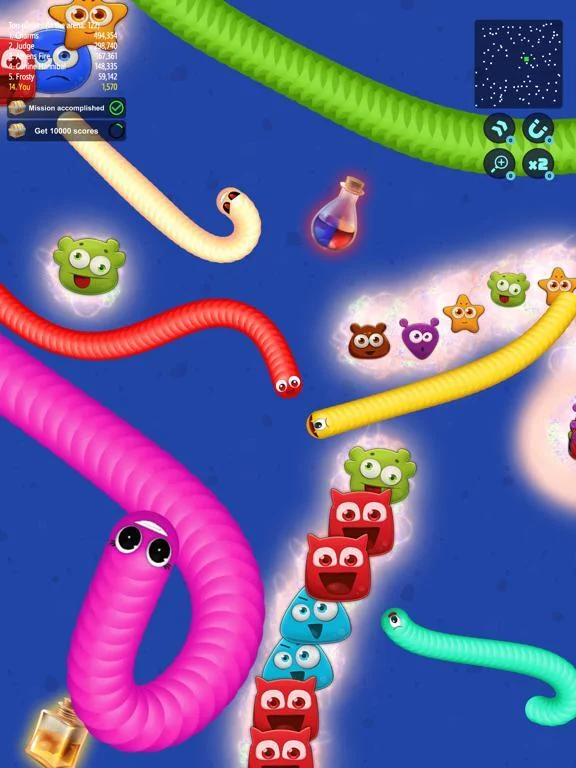 Изображение игры: Worm.io: Slither Zone