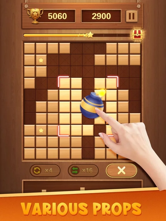 Изображение игры: Block Puzzle Wood Blast