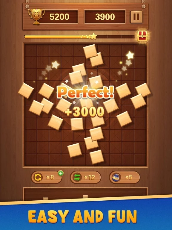 Изображение игры: Block Puzzle Wood Blast