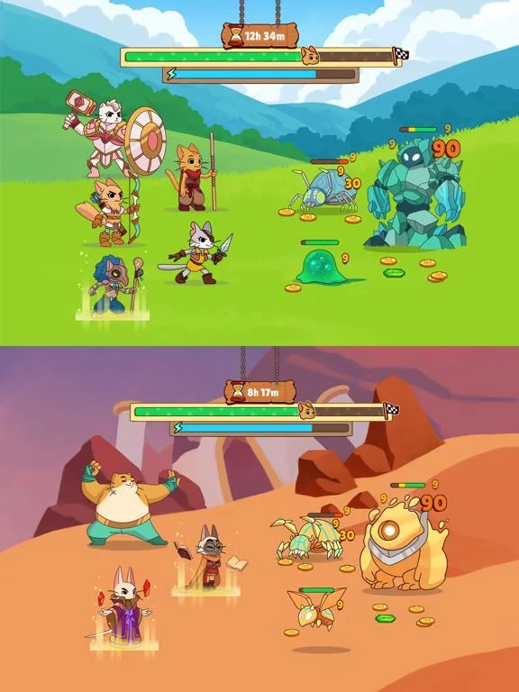 Изображение игры: Clicker Cats - RPG Idle Heroes