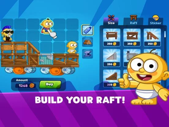 Изображение игры: Raft Wars: Turn-Based Battles