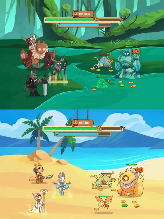 Изображение игры: Clicker Cats - RPG Idle Heroes