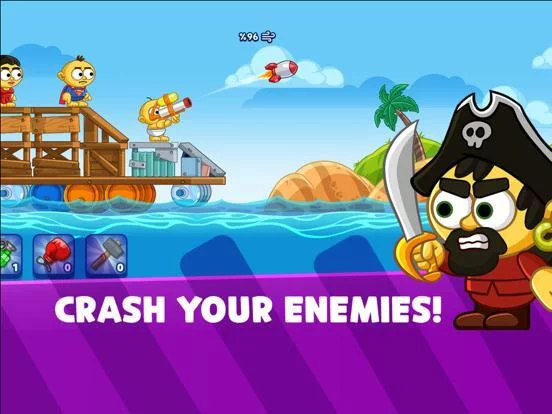 Изображение игры: Raft Wars: Turn-Based Battles