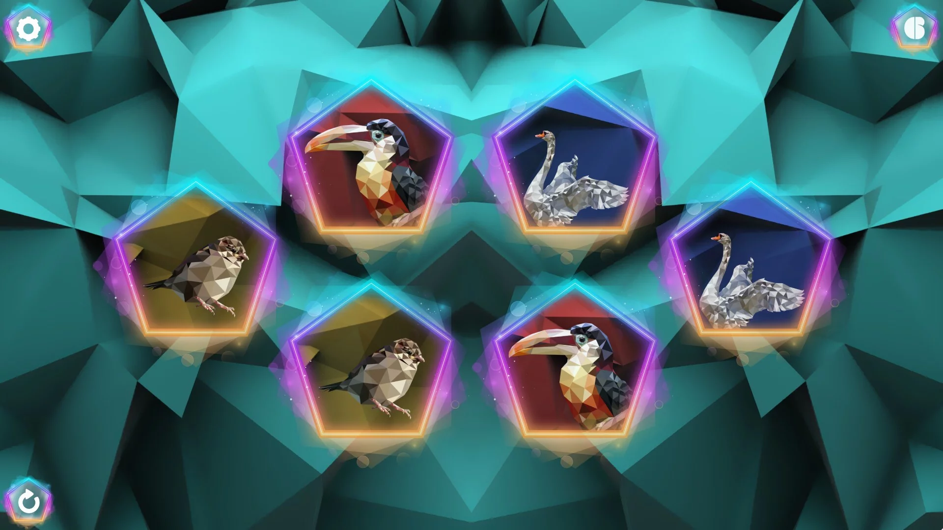 Изображение игры: Poly Memory: Birds