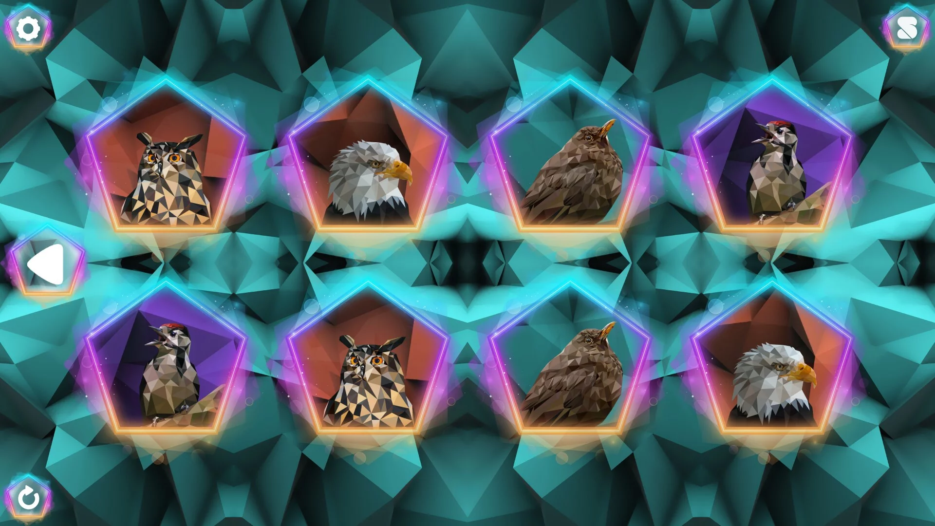 Изображение игры: Poly Memory: Birds