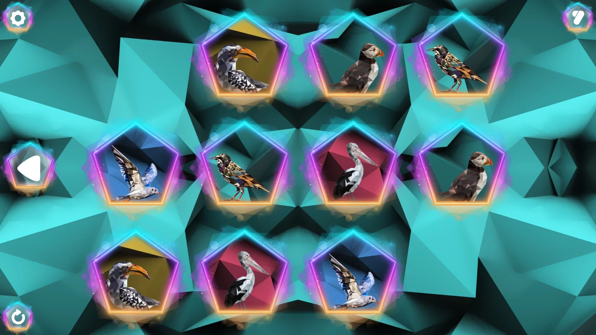 Изображение игры: Poly Memory: Birds