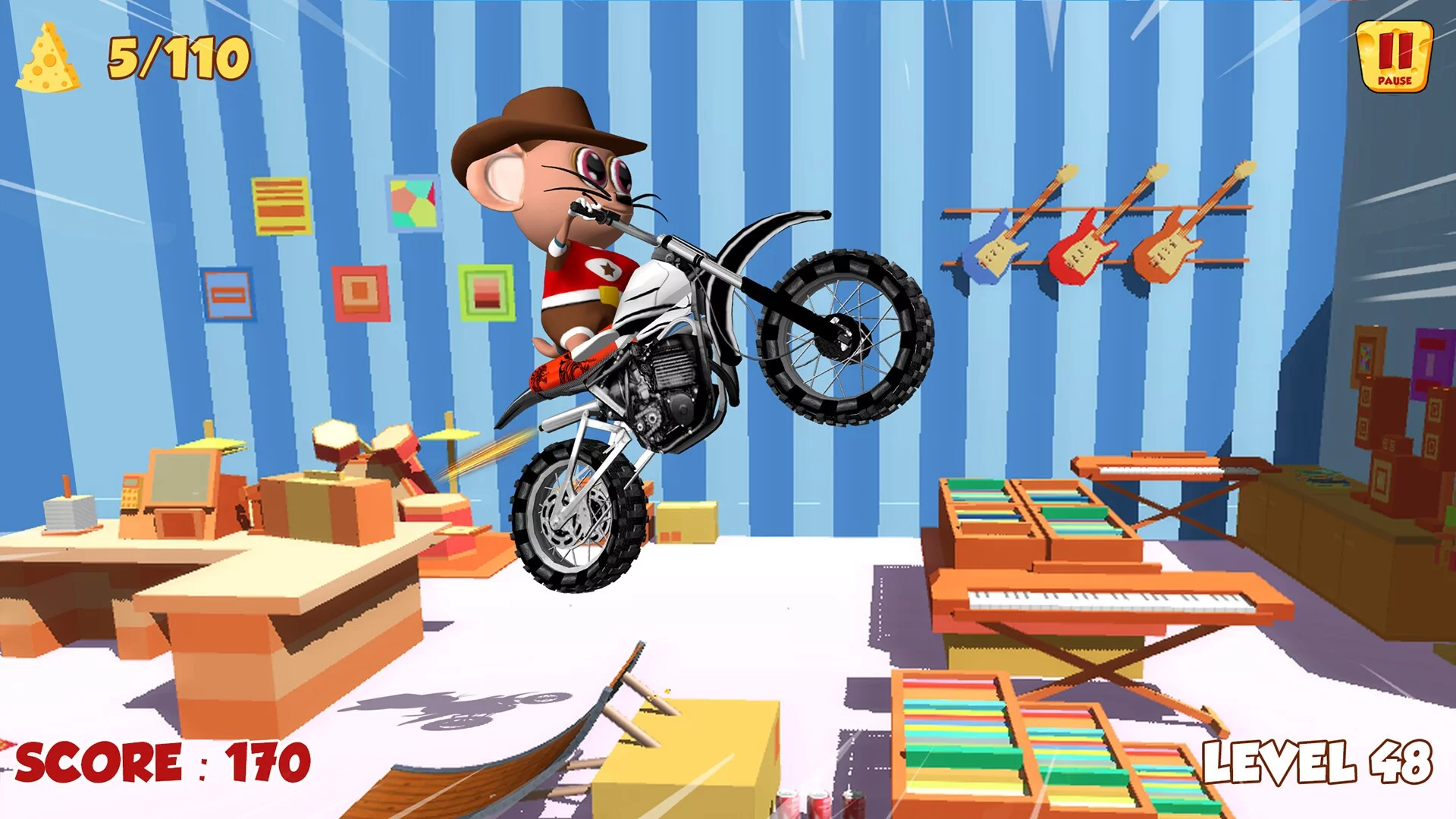 Изображение игры: Moto Mouse Stunt Mania