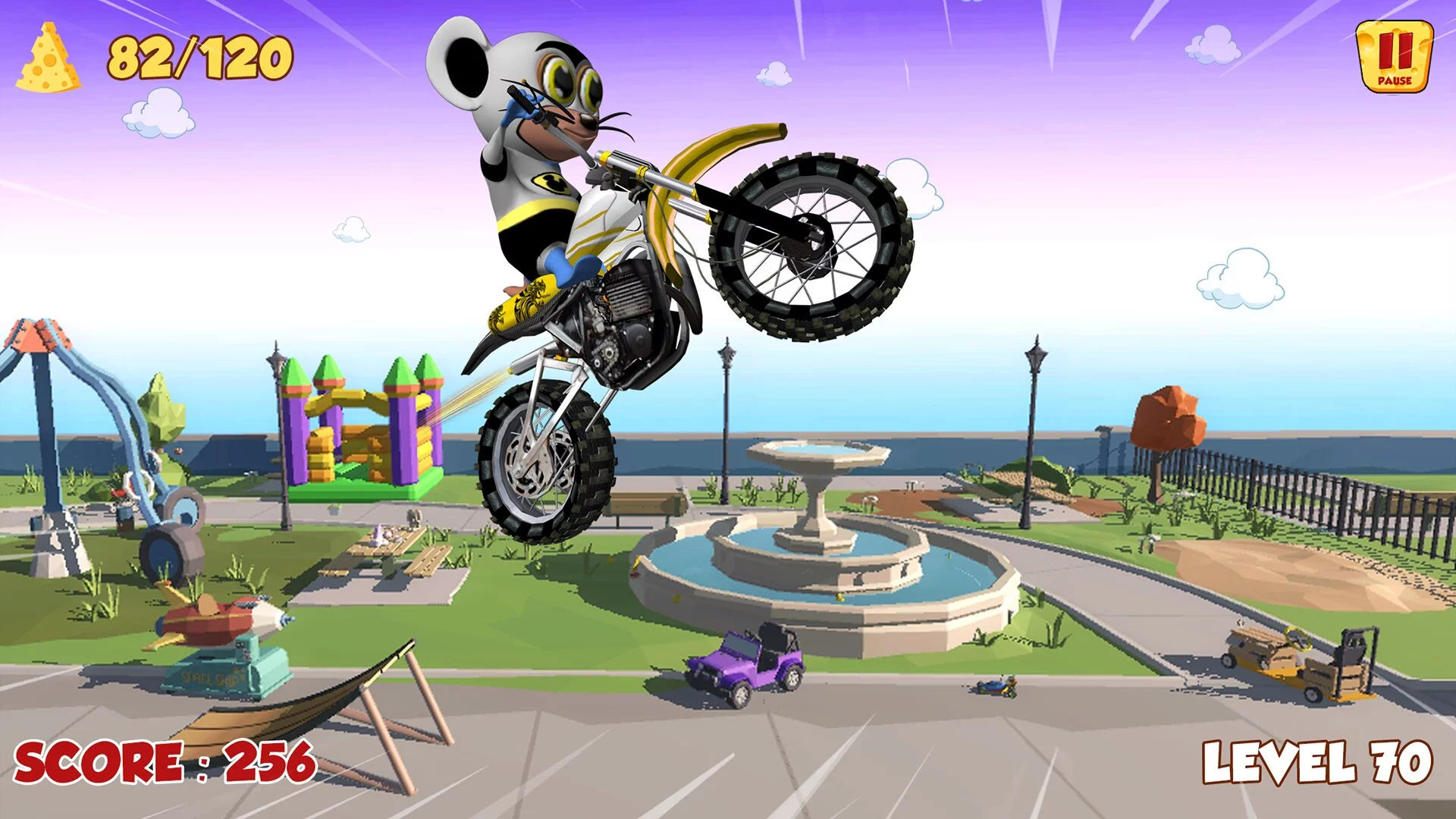 Изображение игры: Moto Mouse Stunt Mania