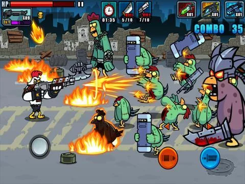 Изображение игры: Chicken Warrior: Zombie Hunter