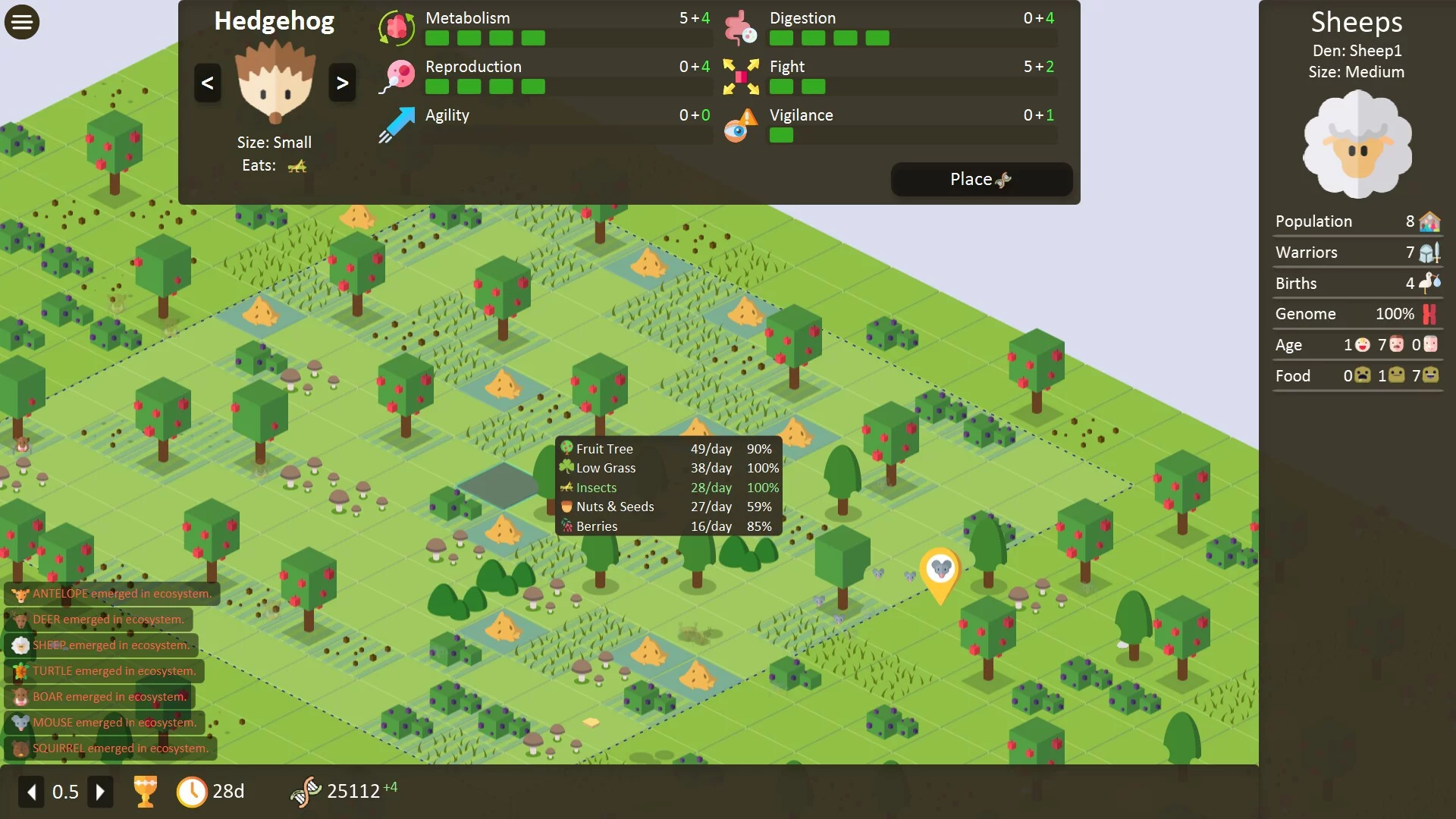 Изображение игры: Territory - animals genetic strategy