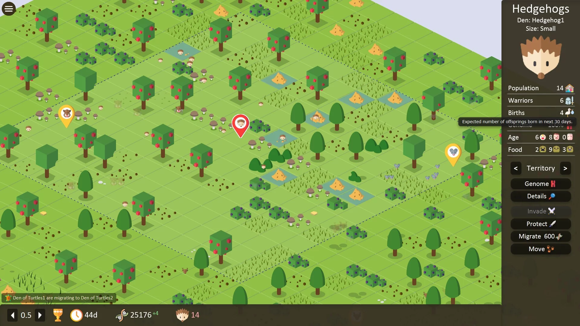 Изображение игры: Territory - animals genetic strategy