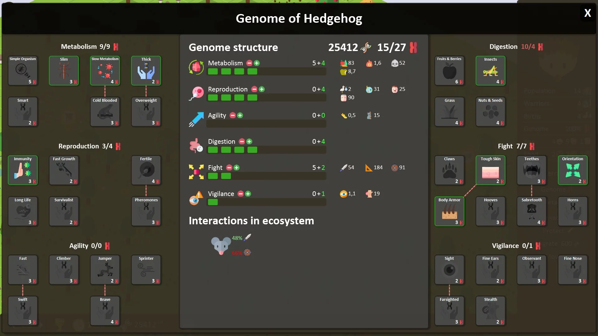Изображение игры: Territory - animals genetic strategy
