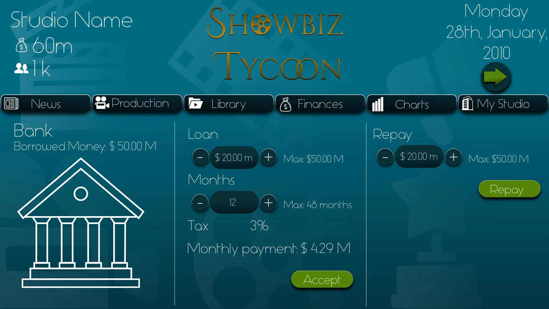Изображение игры: Showbiz Tycoon