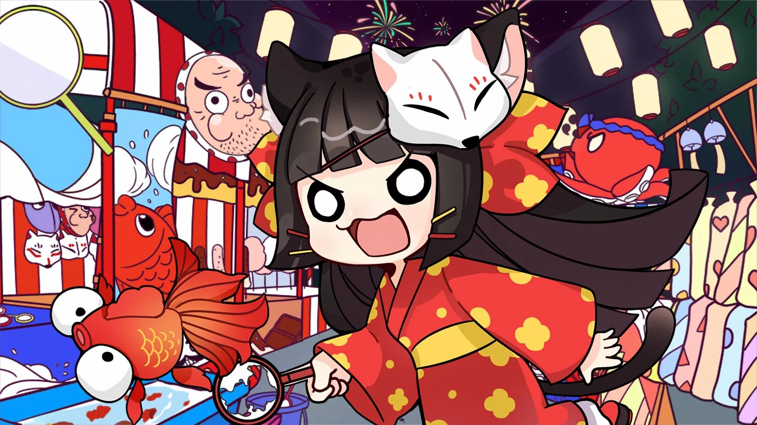 Изображение игры: 卖萌恶霸喵霸霸 Cute Bully Nyanbaba