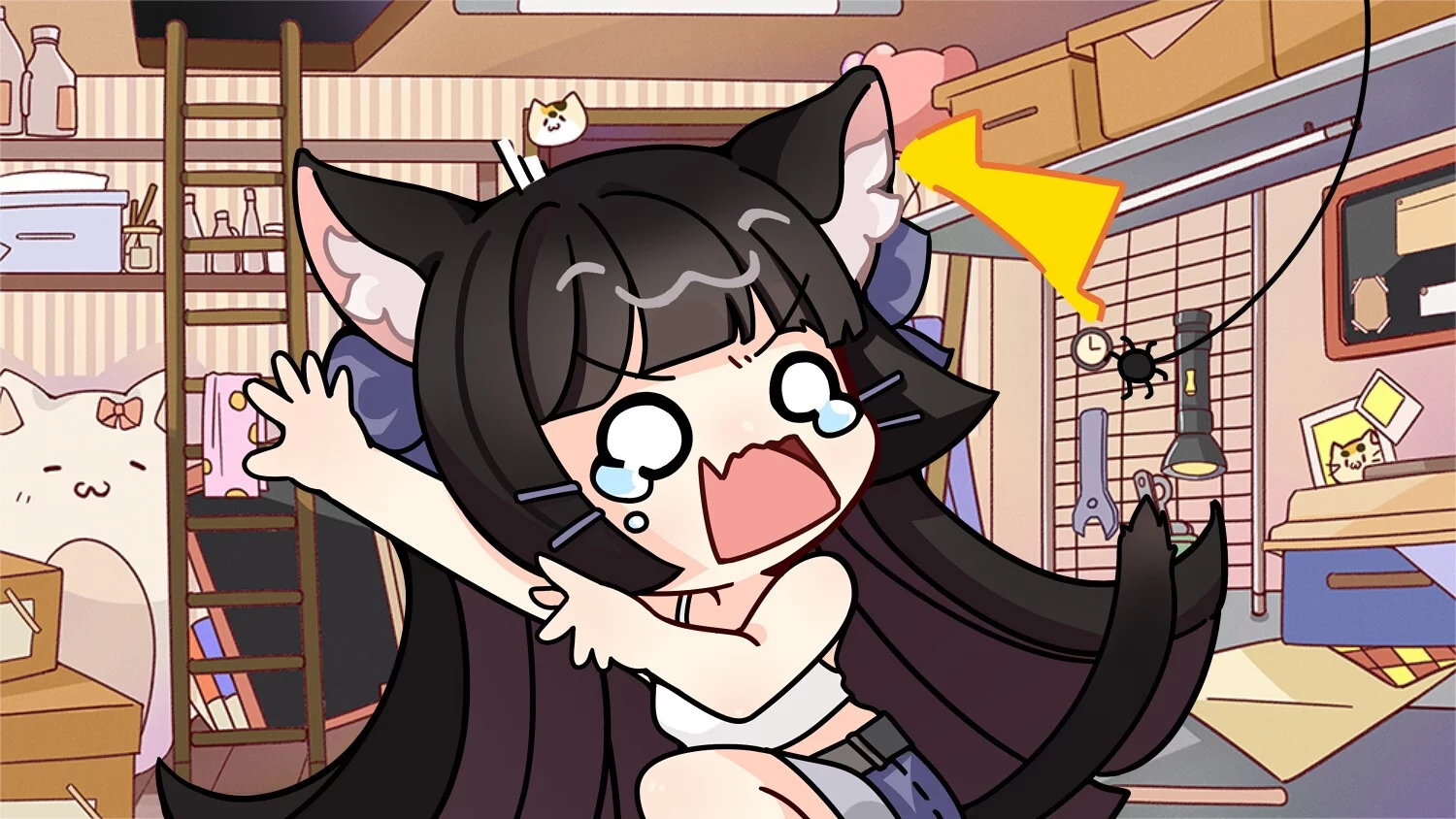 Изображение игры: 卖萌恶霸喵霸霸 Cute Bully Nyanbaba