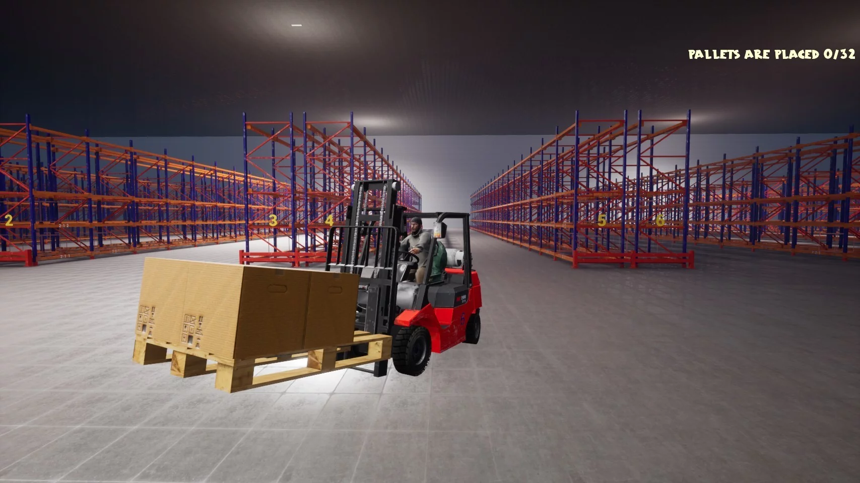 Изображение игры: Warehouse Simulator: Forklift Driver