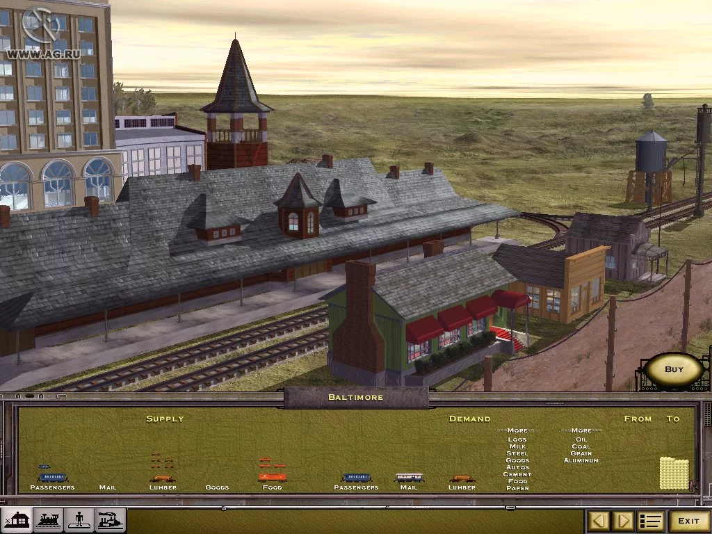 Изображение игры: Railroad Tycoon 2