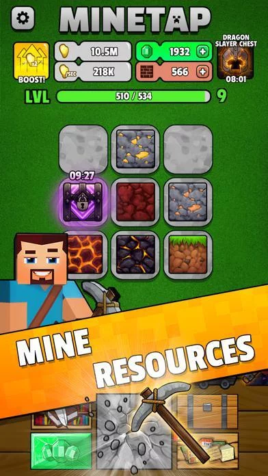 Изображение игры: Minetap – Merge rpg clicker