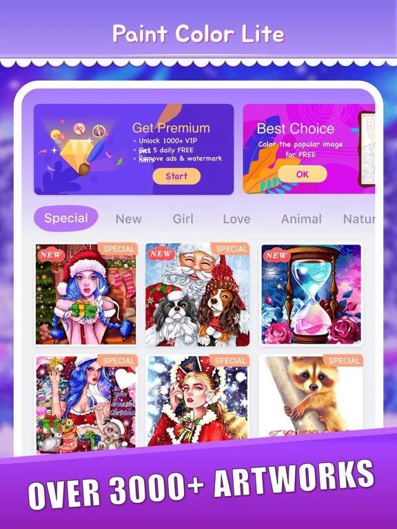 Изображение игры: Paint Color Lite-Coloring Book