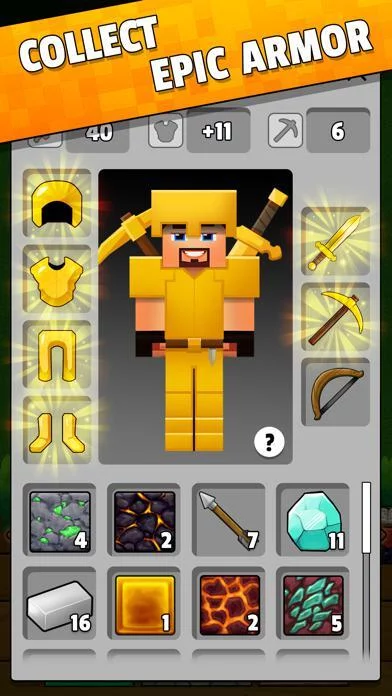 Изображение игры: Minetap – Merge rpg clicker