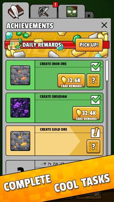 Изображение игры: Minetap – Merge rpg clicker