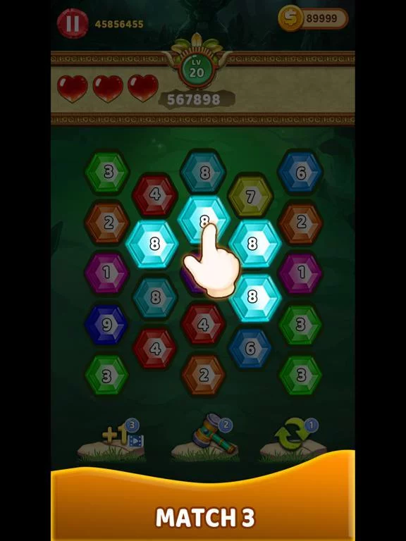 Изображение игры: Merge Hexagon Jewel