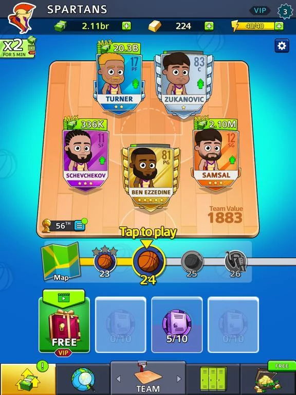 Изображение игры: Idle Five - Basketball Manager