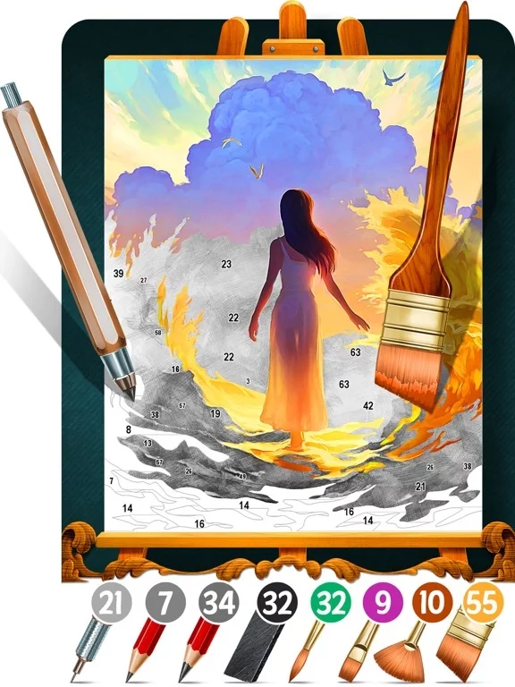 Изображение игры: Color by Number: Draw & Paint