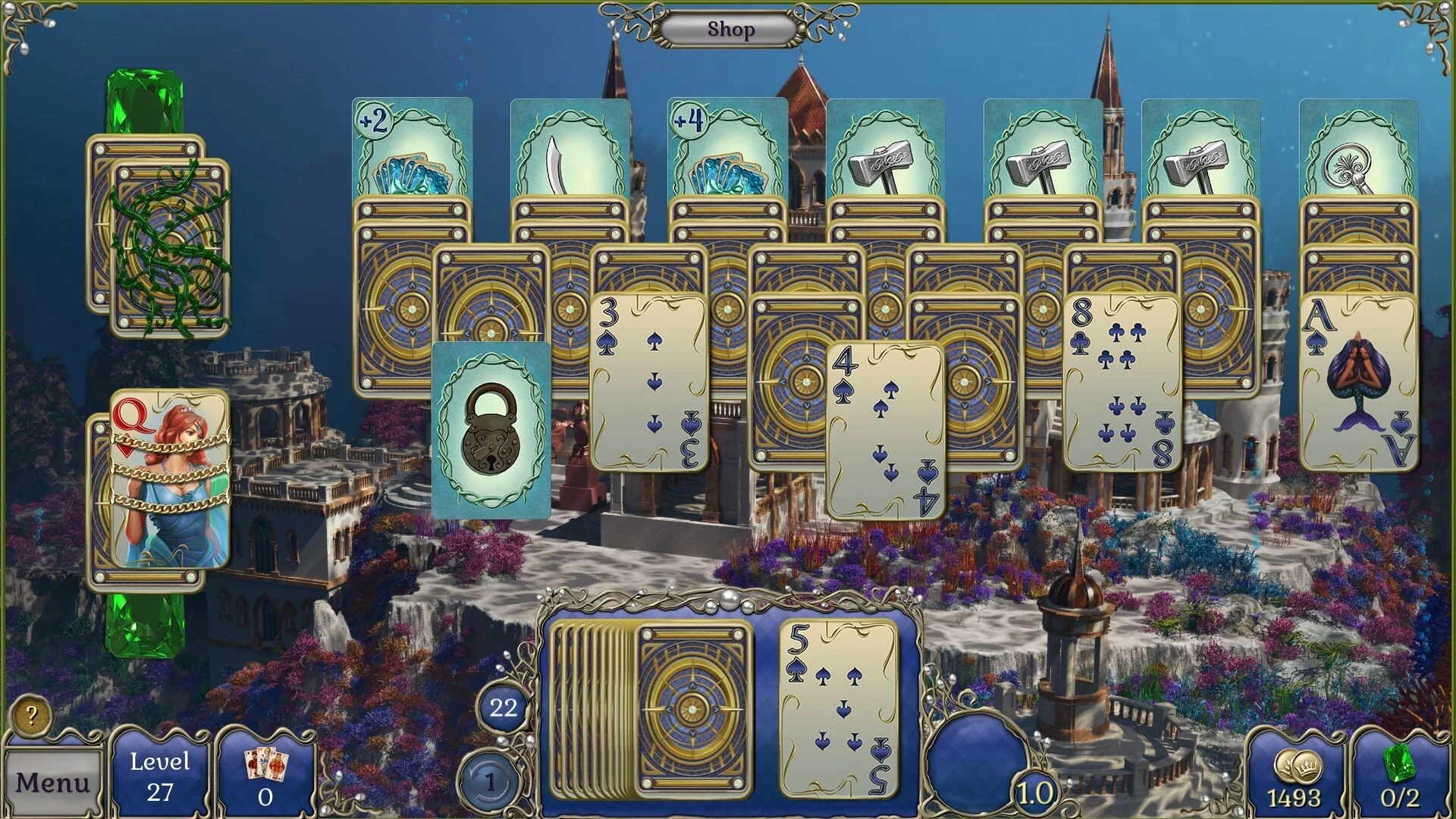 Изображение игры: Jewel Match Atlantis Solitaire 3 - Collector's Edition