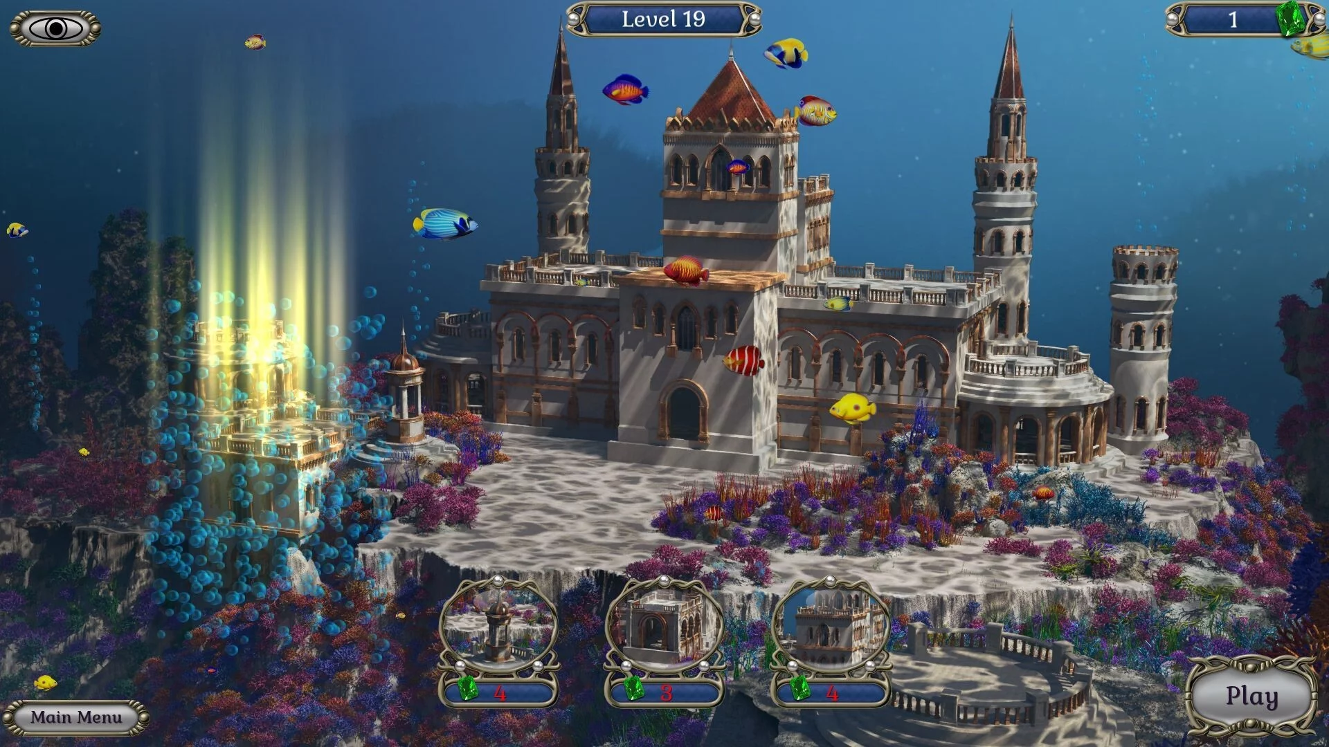 Изображение игры: Jewel Match Atlantis Solitaire 3 - Collector's Edition