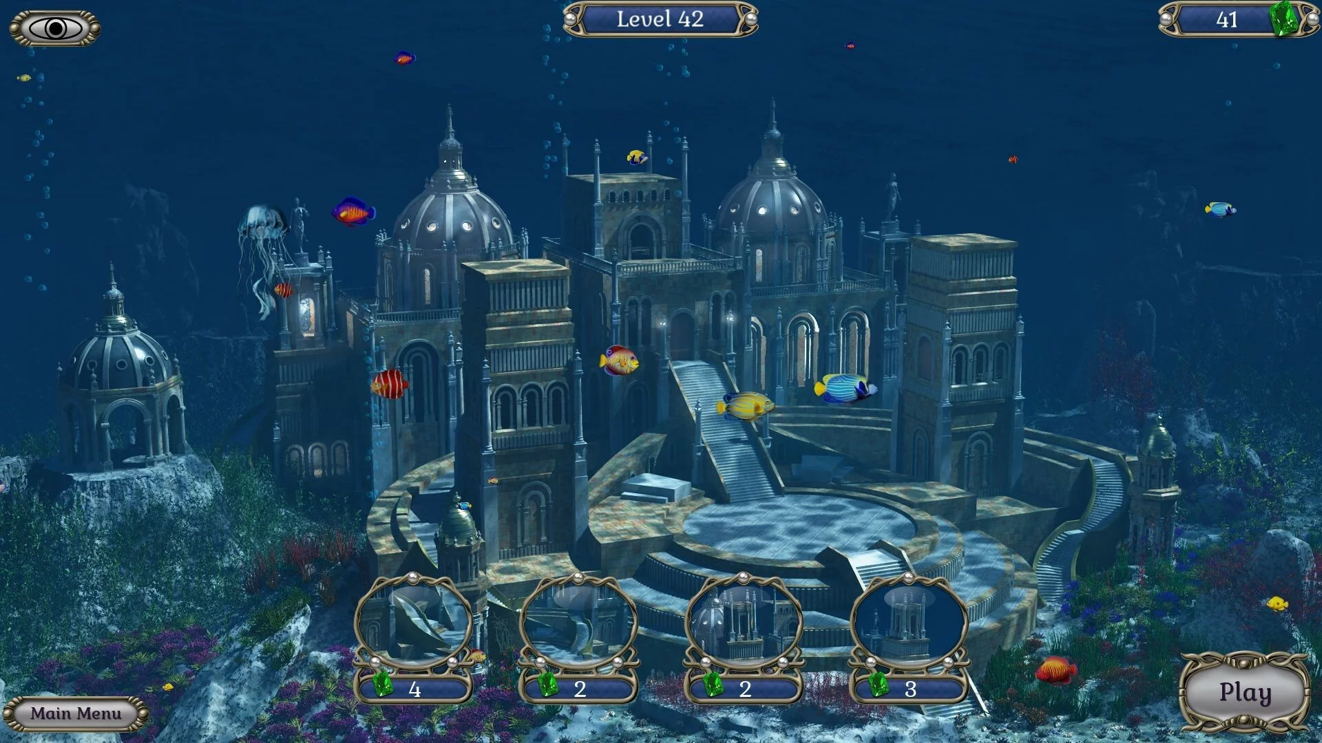 Изображение игры: Jewel Match Atlantis Solitaire 3 - Collector's Edition