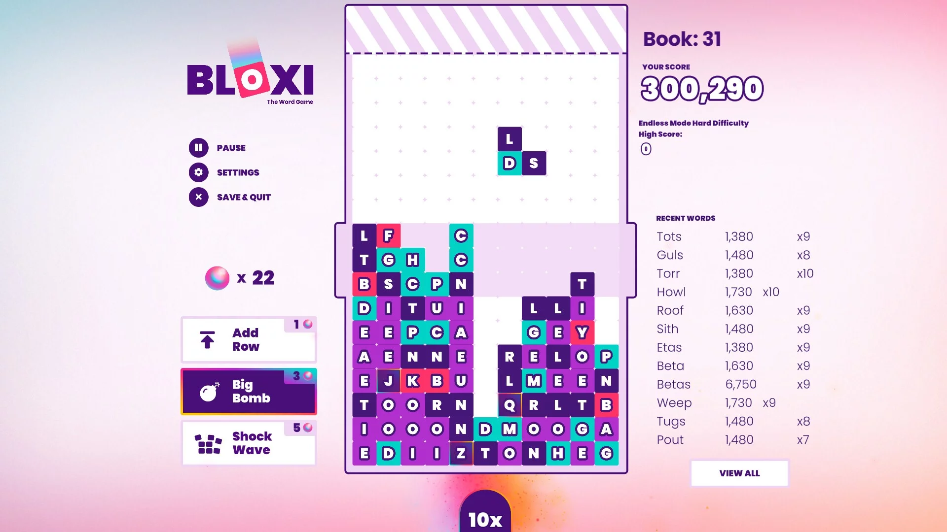 Изображение игры: Bloxi: The Word Game