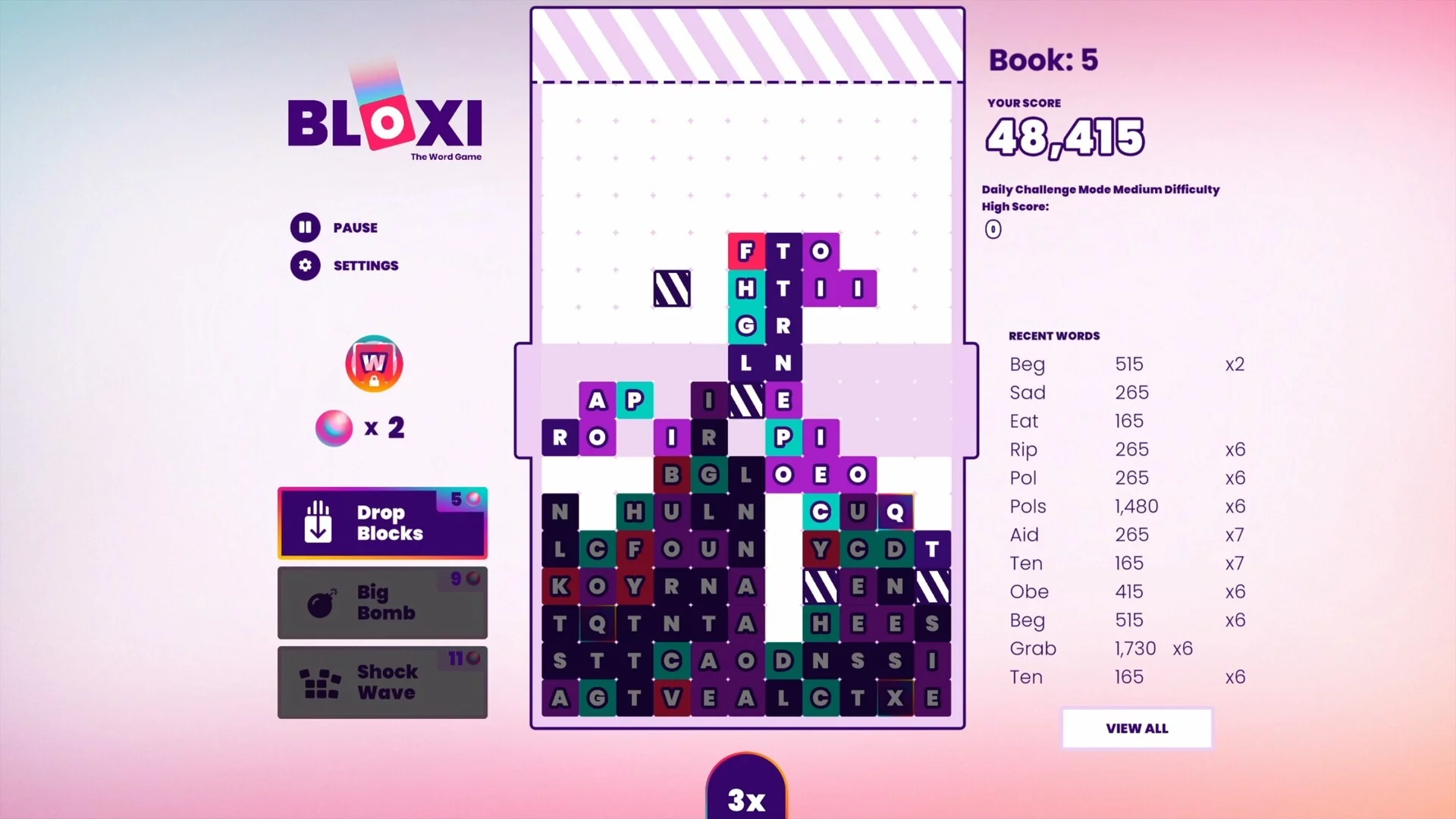 Изображение игры: Bloxi: The Word Game