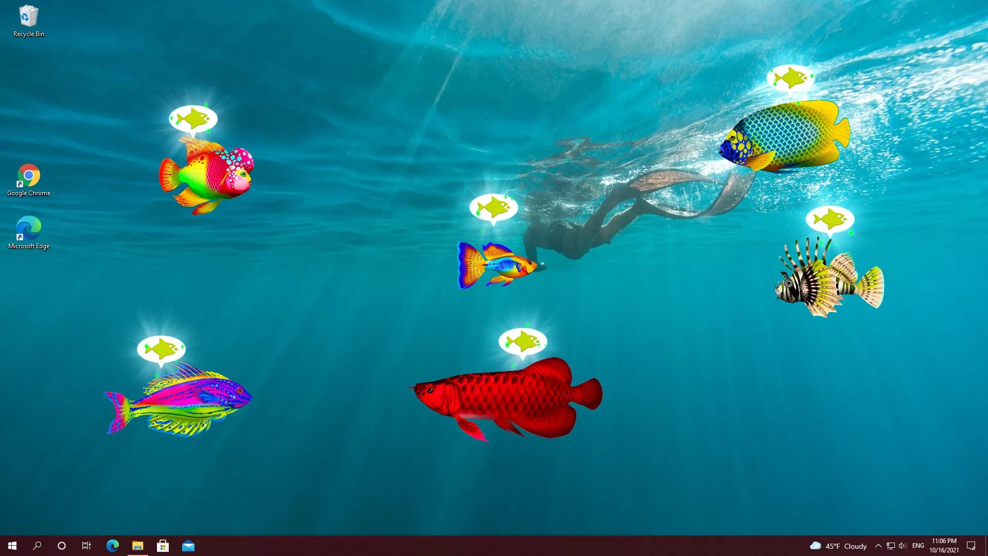 Изображение игры: Virtual Aquarium - Overlay Desktop Game