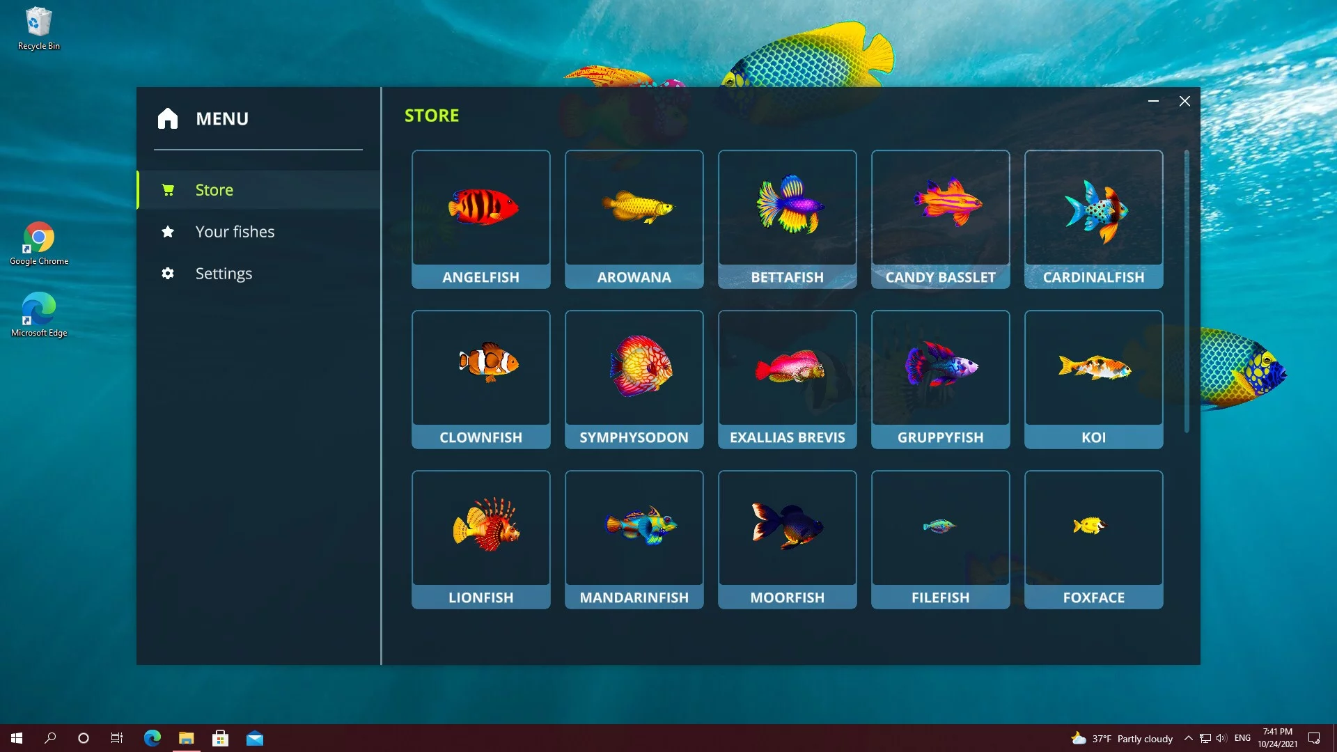 Изображение игры: Virtual Aquarium - Overlay Desktop Game