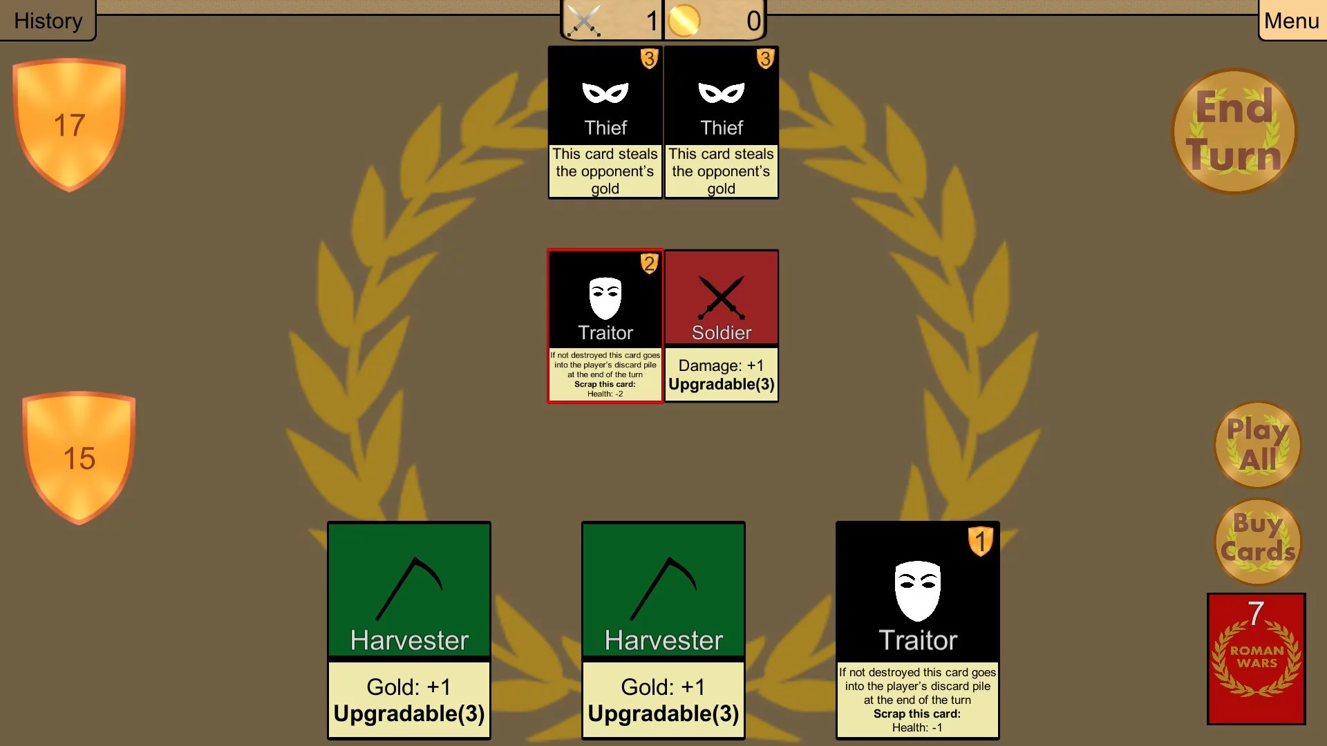 Изображение игры: Roman Wars: Deck Building Game