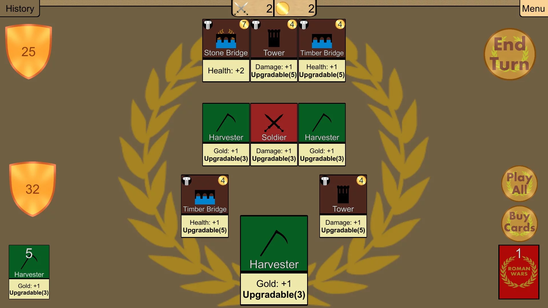Изображение игры: Roman Wars: Deck Building Game