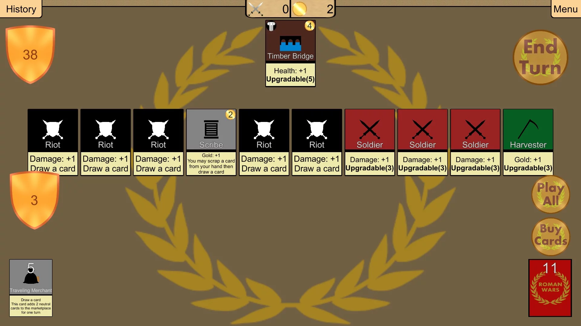 Изображение игры: Roman Wars: Deck Building Game
