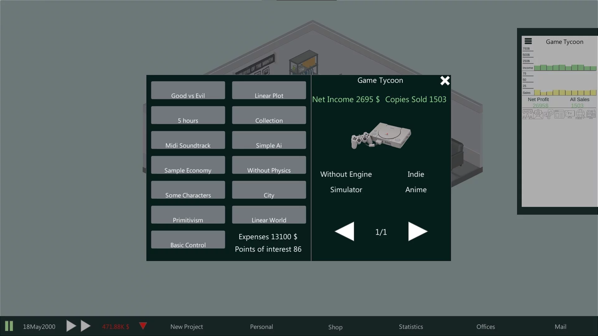 Изображение игры: Modern Game Tycoon