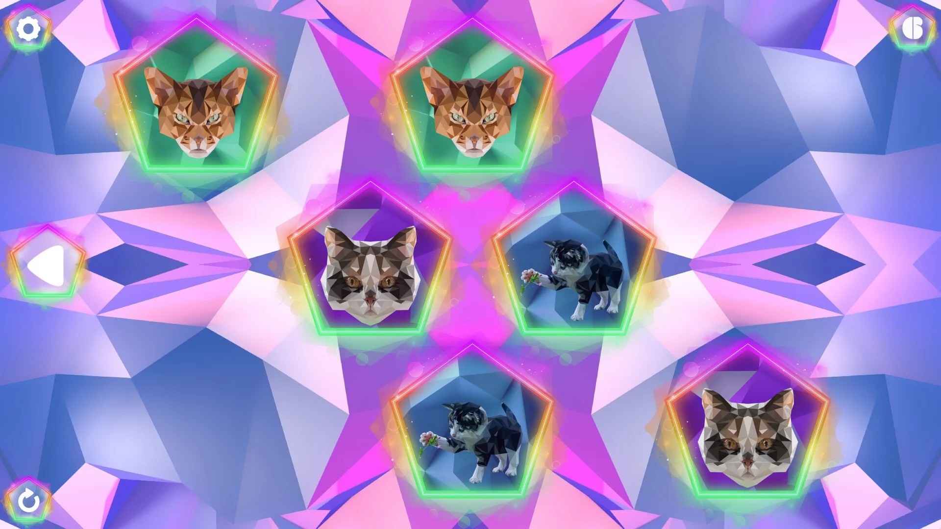 Изображение игры: Poly Memory: Cats