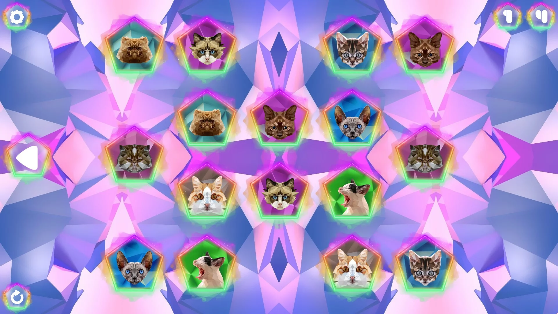 Изображение игры: Poly Memory: Cats