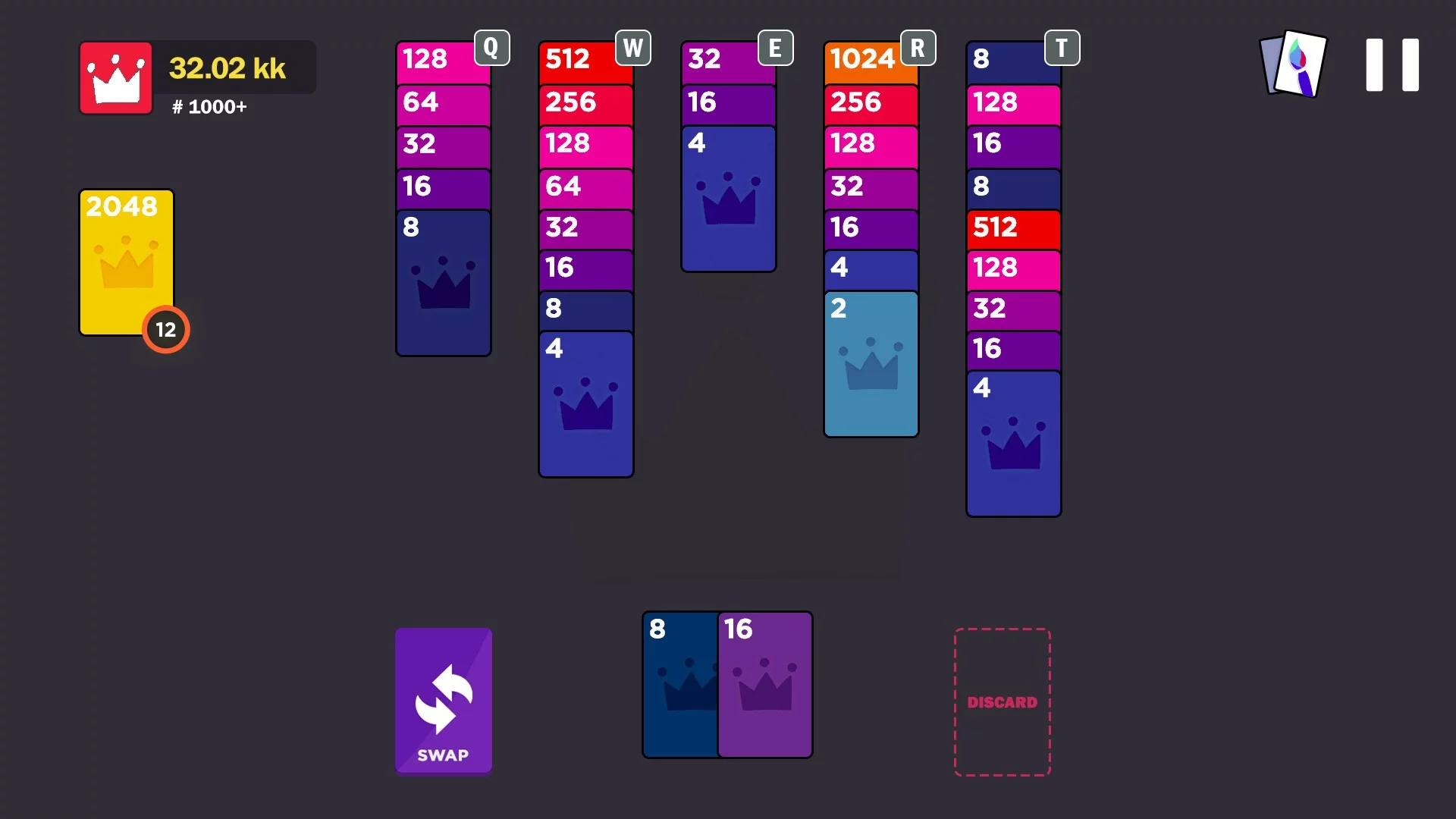 Изображение игры: 2048 Royal Cards