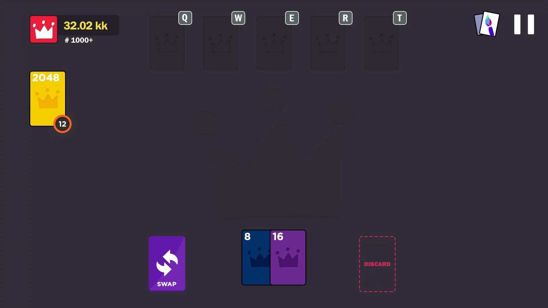 Изображение игры: 2048 Royal Cards